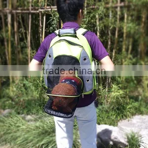 Factory Directly Outdoor Travel Pet Carrier Side Open Dog Cat Backpack, Fashion Design Net Cloth Breathable Pet Carrier Backpack thumbnail-5