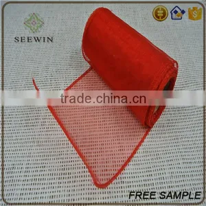 Wholesale Decorative Transparent Cut Felt Organza Fabric Ribbon thumbnail-1