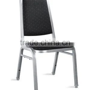 Hotsale Hotel Used Silver Steel Banquet Chairs in Steel Tube 25x25x1.2mm LQ-A912 thumbnail-1