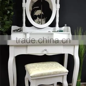 Bedroom Furniture Wooden Dreser White Color K/D Dresser With Chair Hot Sell Many Items To Choose thumbnail-4