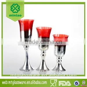 3-tier Christmas Series Tall Glass Hurricane Candle Holder thumbnail-1