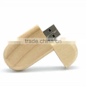 Oval Wooden Flash Memory Chip, OEM Eco-friendly Wood Stick thumbnail-1
