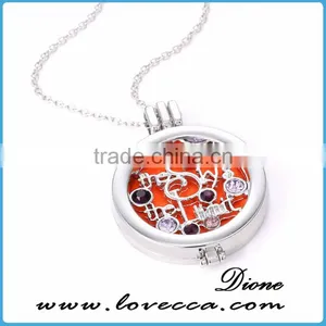 Best Selling Products 35mm Aromatherapy Lockets Essential Oil Diffuser Diamond Necklace thumbnail-3