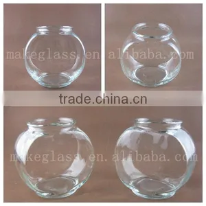 Ball-shape Glass Vase , Mini Clear Glass Fish Bowl thumbnail-4