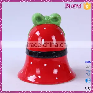 High Quality Colorful Small Ceramic Christmas Bell thumbnail-3