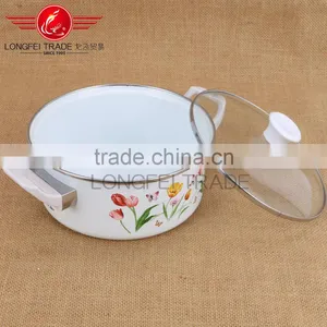 Yiwu Cheaper High Quality Enamel Casserole Set With Glass Lids Wholesale thumbnail-4