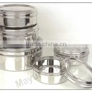 Stainelss Steel Top See Round Canister thumbnail-1
