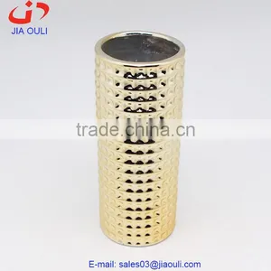 2016 Quality Round Plating Ceramic Flower Vase, Gold Vase, Red Vase thumbnail-4