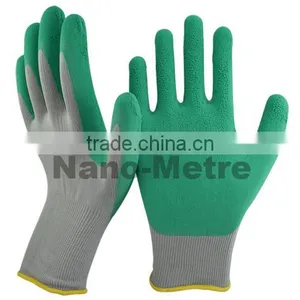NMSAFETY Green Foam Latex Garden Work Gloves thumbnail-1