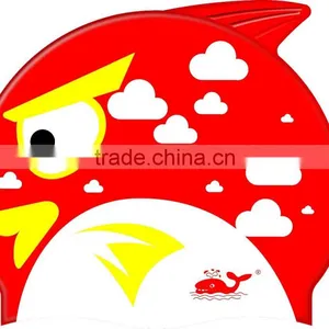 High Quality Shark Swimming Caps Colorful Baby Swim Cap Rubber Swim Cap for Youth thumbnail-4