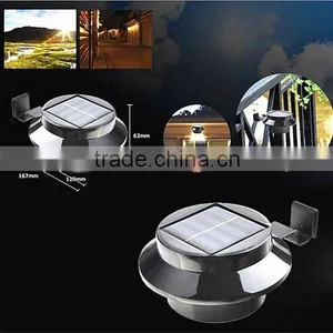 Solar Power Led Path Mount Fence Lamp Outdoor Garden Wall Landscape Light Black thumbnail-1
