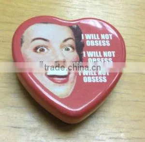 Heart Shaped Cosmetic Container, Cosmetic Tin Case thumbnail-1