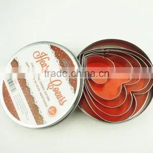 47097 5pcs Heart Shape Stainless Steel Cookie Cutter Set thumbnail-1