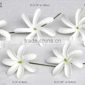 Tahitian Tiare Foam Flower, Hawaiian Islander Ear Piece thumbnail-1