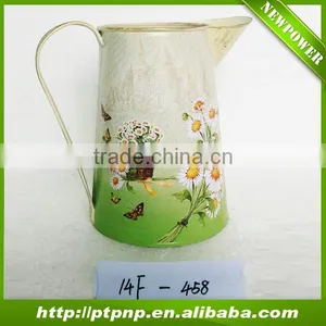 Different Shapes Decal Metal Flower Pots thumbnail-1