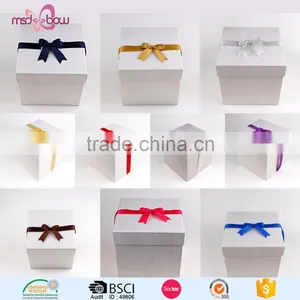 Christmas Gift Wrapping Colorful Satin Ribbon Bow With Elastic Loop thumbnail-1