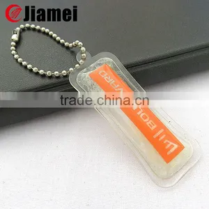 Custom Design Jacket Soft PVC Down Feather Hang Tag thumbnail-1