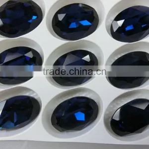 18*25 Oval Rhinestone Charming Crystal Fancy Bead Montana thumbnail-1