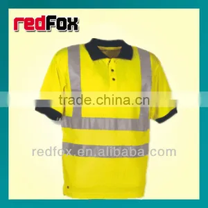 T-shirt Design Mesh Fabric 100% Polyster Safety T-shirt for Worker Birdeyes Safety T-shirt thumbnail-6