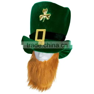 Plush Leprechaun Hat With Beard thumbnail-1