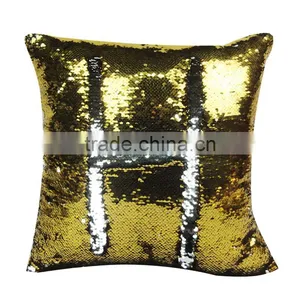Stock Cheaper New Design Cushion Cover Whoelsale Sequins Mermaid Pillow Covers thumbnail-3