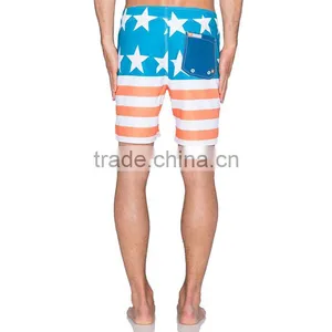 Custom Mens Striped 100% Polyester Beach Shorts Vintage Beach Volleyball Shorts thumbnail-2