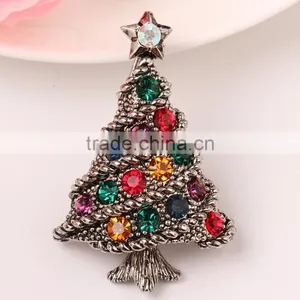 Zm53212a 2017 Christmas Tree Shape Decorations Low Moq Cheap Christmas Brooch thumbnail-3