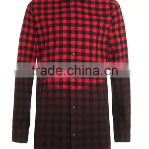 Mans Extra Long Plaid Dyed Shirts Latest Design thumbnail-5