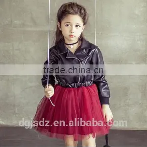 2015 New Design Korean Dresses, Long Sleeve Sequin O' Hare Flashes Diamond Pattern Leather Skirt thumbnail-1