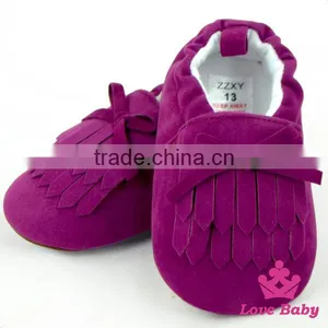 Solid Pink Color Newborn Baby Shoes Girl Fancy Baby Girls Prewalker Shoes Wholesale Kids Shoes Baby Moccasins thumbnail-6