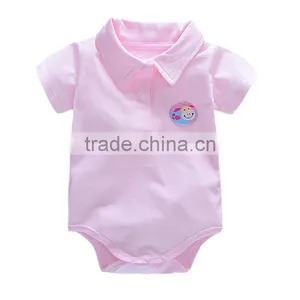Factory Supply Plain Baby Body Suit 100% Cotton Baby Clothes Gown thumbnail-4