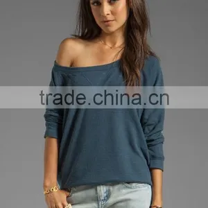 Plain off the Shoulder Shirts thumbnail-1