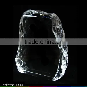 Optic Crystal Glass Blank Iceberg For Souvenirs Office Decoration JKC-0064 thumbnail-4