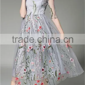 Wholesale High Quality Hand Embroidery Designs for Girls Dress Hollow Section Sexy Maxi Dress thumbnail-5