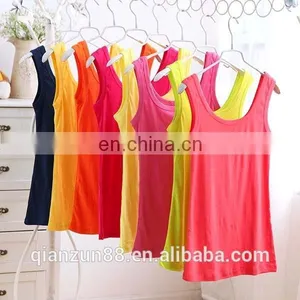 Wholesale Plain 95% Cotton 5% Spandex Tank Top thumbnail-1