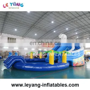 Commercial Giant Inflatable Elephant Slide With Pool, Land Amusement Park thumbnail-5