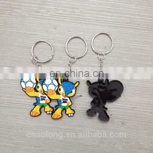 Customized no Minimum Rubber 2D Keychain,soft Pvc Keyring thumbnail-1