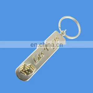 Custom Metal Las Vegas Keychain With Embossed Logo thumbnail-1