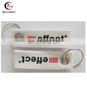 Promotional Custom Silk Screen Printed Logo Felt Keychain With Kering thumbnail-1