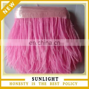 Wholesale Pink Ostrich Feather Trim Ostrich Feather Fringe thumbnail-1