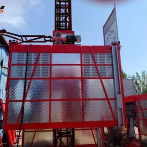 Manufacturer Sale Sc200/200 Two Cages 0-33m/Min Construction Material Hoist thumbnail-2