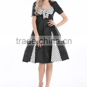 Wholesal 2014 Whloesale Ladies 1950's Vintage Style Black Polka Dot Halter Neck Rockabilly Dress New 8 - 26 ou thumbnail-4