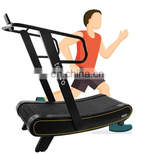 Curved Treadmill & Air Runner Mechanical Speed Unlimited Treadmill Running Machine Fitness Gym for Commerical Use thumbnail-1