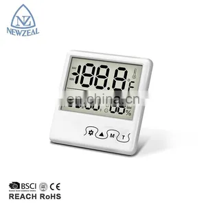 Digital Wall Thermometer Hygrometer Humidity Sensor Alarm Clock Thermometers thumbnail-1