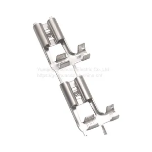 6.3 Flag Plug Spring Straight With Direct Feeding Brass Tinned Connector thumbnail-1