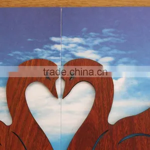 Ideal Products 2015 Perching Birds Folded Wooden Custom Invitation Cards thumbnail-2