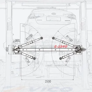 Two Post Hydraulic Car Lift Machine Vehicle Lift With Clear Floor Manual Release #V-LZL-E-2240 thumbnail-4