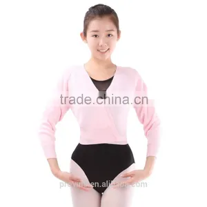 Ballet Long Sleeve Warm-up, Dance Sweater, Ballet Wrap Tops thumbnail-3