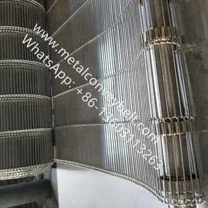Flat Flex Driven Conveyor Metal Belt Conveyor Wire Belt For Cooling Cake thumbnail-4