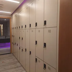 Solid Black Locker Cabinet 2 Tiers 12 Doors Locker thumbnail-3